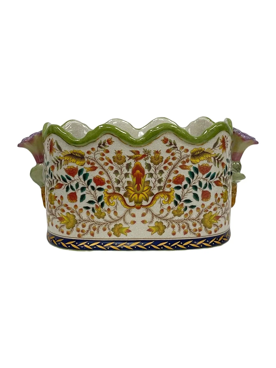 Winward Home Newness Floral Ceramic Planter