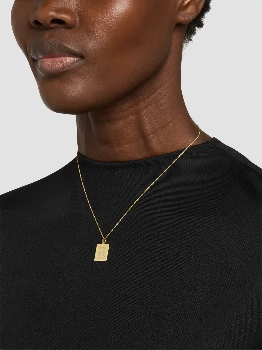 Roberto Coin Women's 18K Yellow Gold Mahjong Tile Necklace | Thumbnail 2 Roberto Coin Women's 18K Yellow Gold Mahjong Tile Necklace | Thumbnail 2