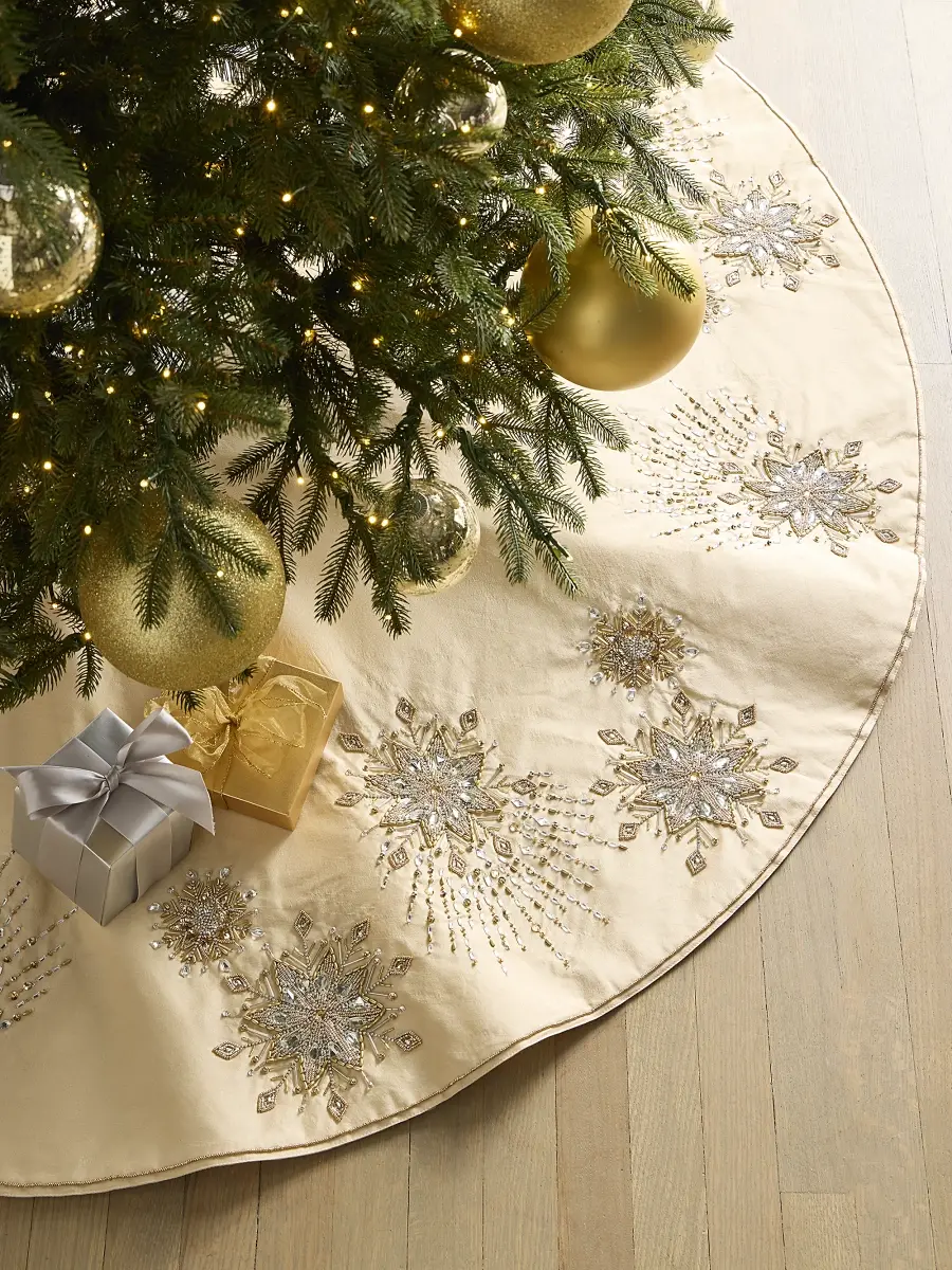 Supernova Beaded Christmas Tree Skirt Supernova Beaded Christmas Tree Skirt