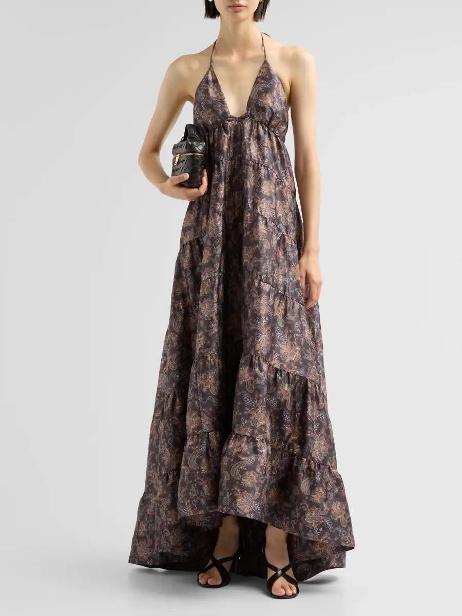 AZEEZA Women's Kitty Paisley Taffeta Gown | Thumbnail 2 AZEEZA Women's Kitty Paisley Taffeta Gown | Thumbnail 2