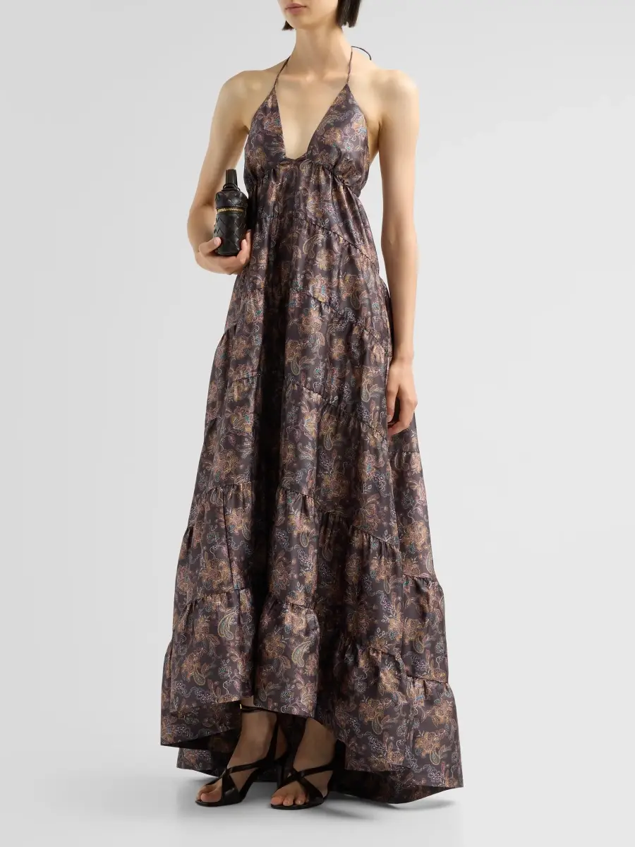AZEEZA Women's Kitty Paisley Taffeta Gown | Thumbnail 4 AZEEZA Women's Kitty Paisley Taffeta Gown | Thumbnail 4