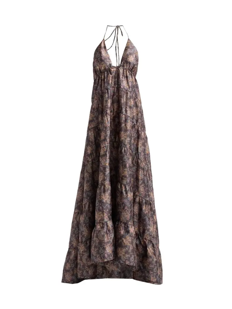 AZEEZA Women's Kitty Paisley Taffeta Gown