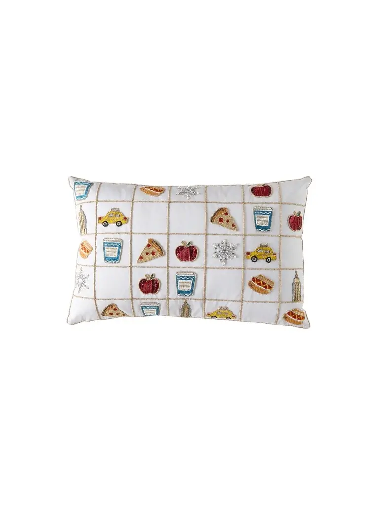 Kim Seybert Empire State Iconic NYC Beaded Pillow