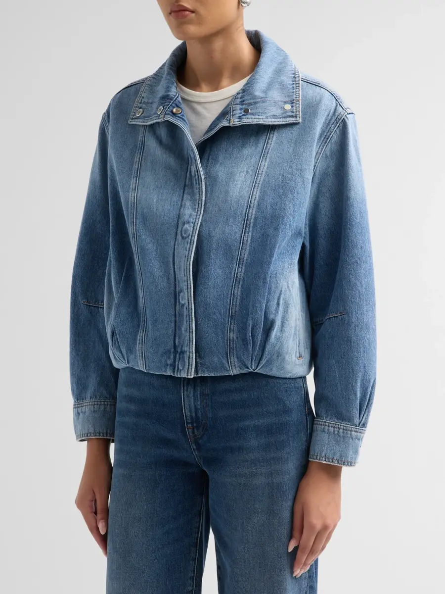 Le Jean Women's Bubble Denim Jacket | Thumbnail 4 Le Jean Women's Bubble Denim Jacket | Thumbnail 4