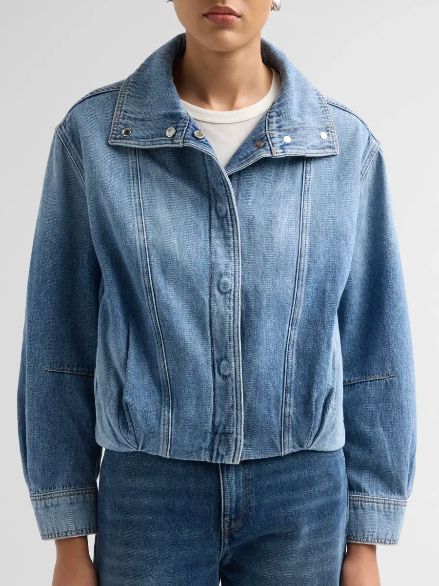 Le Jean Women's Bubble Denim Jacket | Thumbnail 5 Le Jean Women's Bubble Denim Jacket | Thumbnail 5
