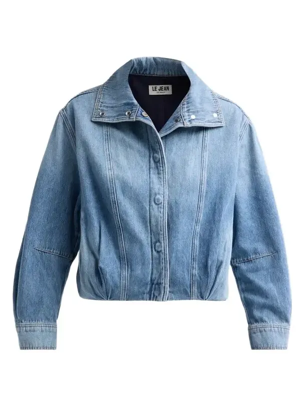 Le Jean Women's Bubble Denim Jacket