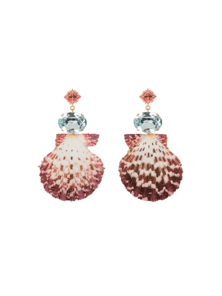 Jennifer Behr Women's Aegean 18K-Gold-Plated, Shell & Austrian Crystal Drop Earrings