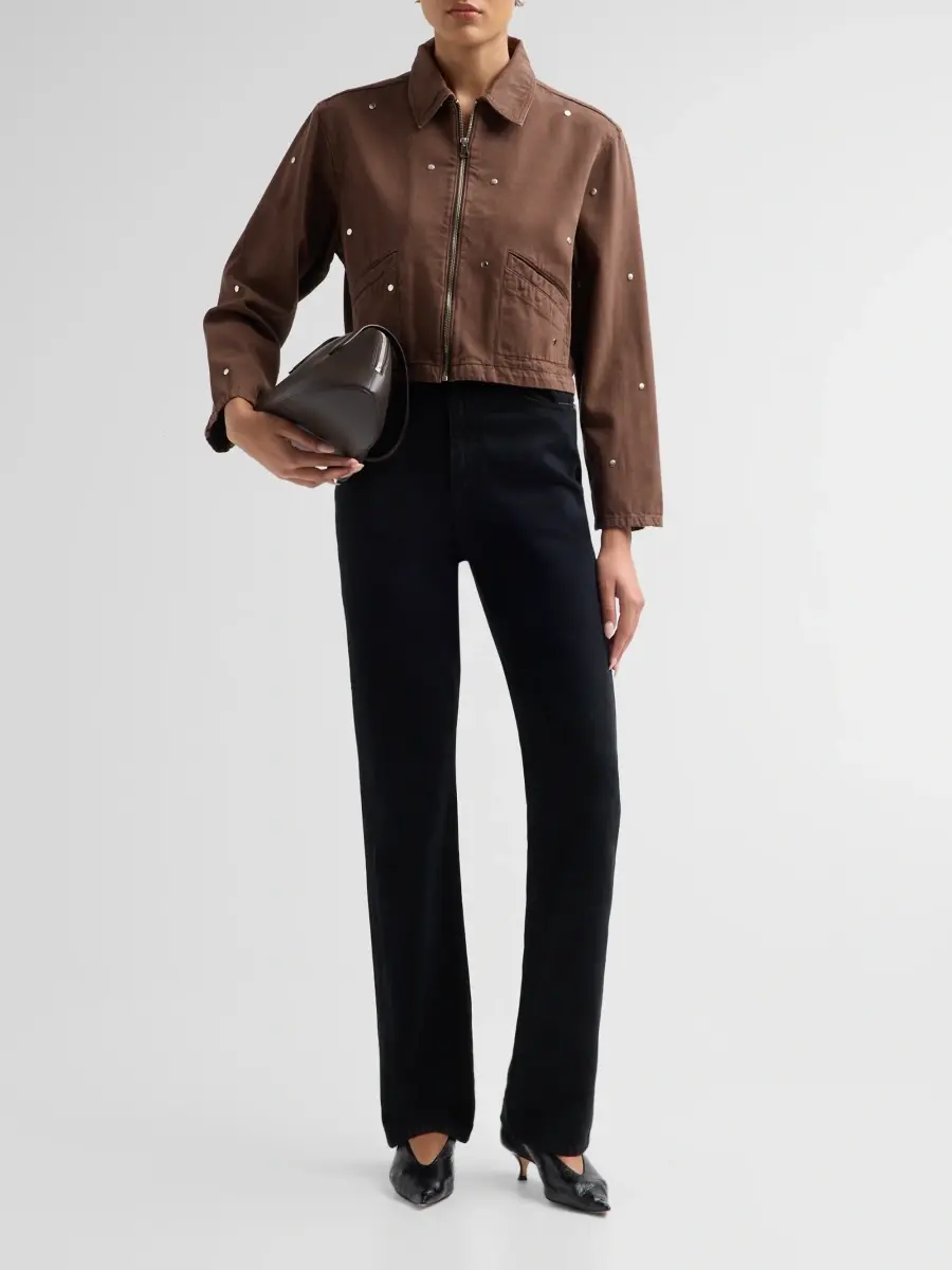 Le Jean Women's Studded Denim Jacket | Thumbnail 2 Le Jean Women's Studded Denim Jacket | Thumbnail 2