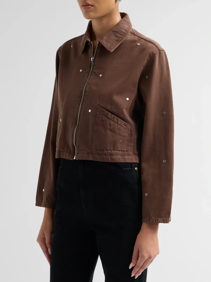 Le Jean Women's Studded Denim Jacket | Thumbnail 4 Le Jean Women's Studded Denim Jacket | Thumbnail 4