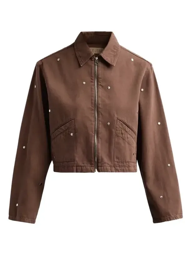 Le Jean Women's Studded Denim Jacket