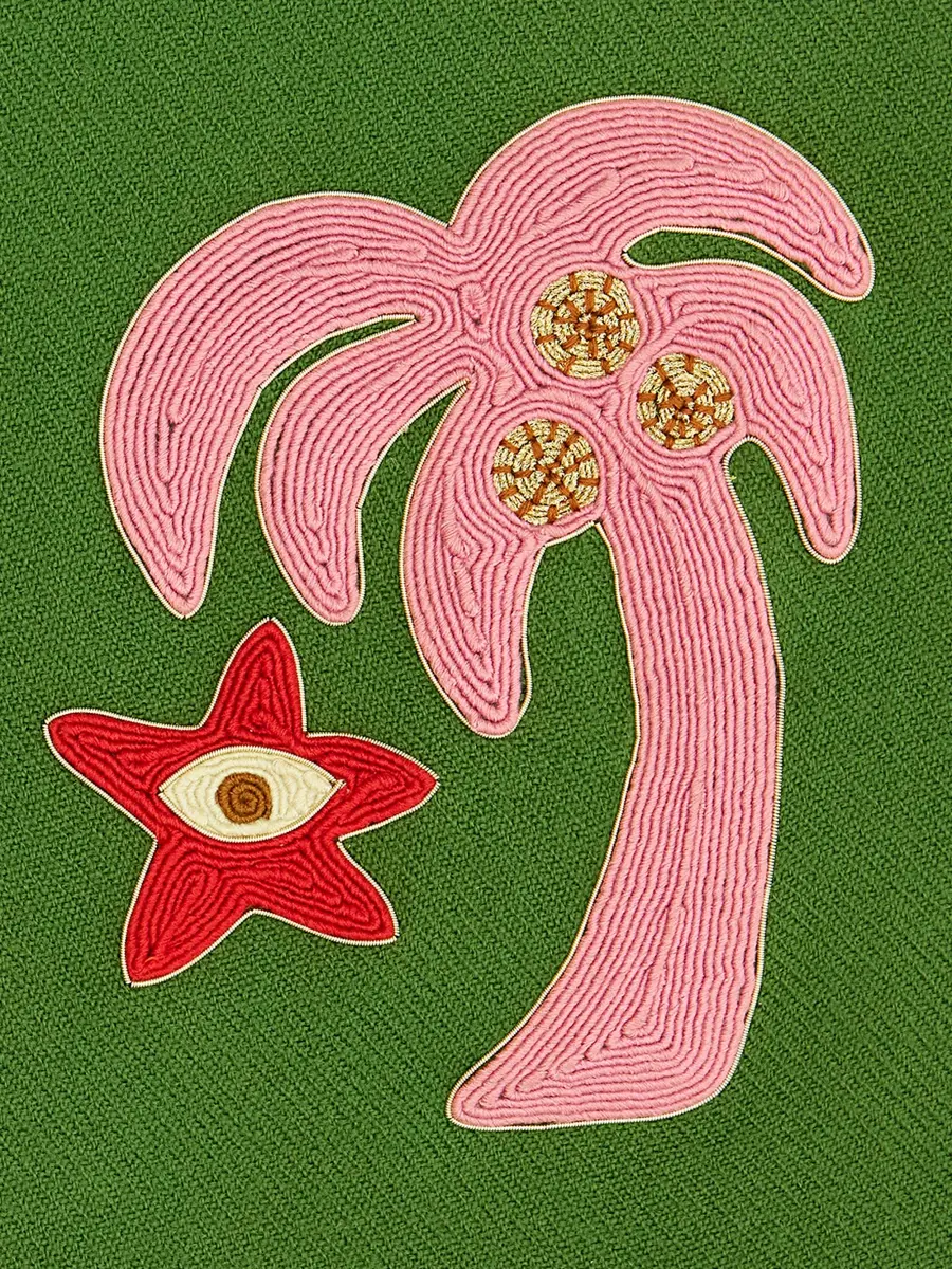Jonathan Adler Playa Embroidered Throw Blanket | Thumbnail 2 Jonathan Adler Playa Embroidered Throw Blanket | Thumbnail 2