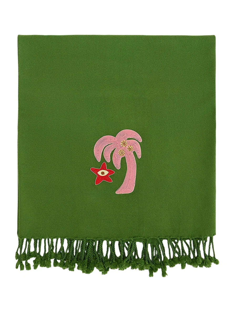 Jonathan Adler Playa Embroidered Throw Blanket