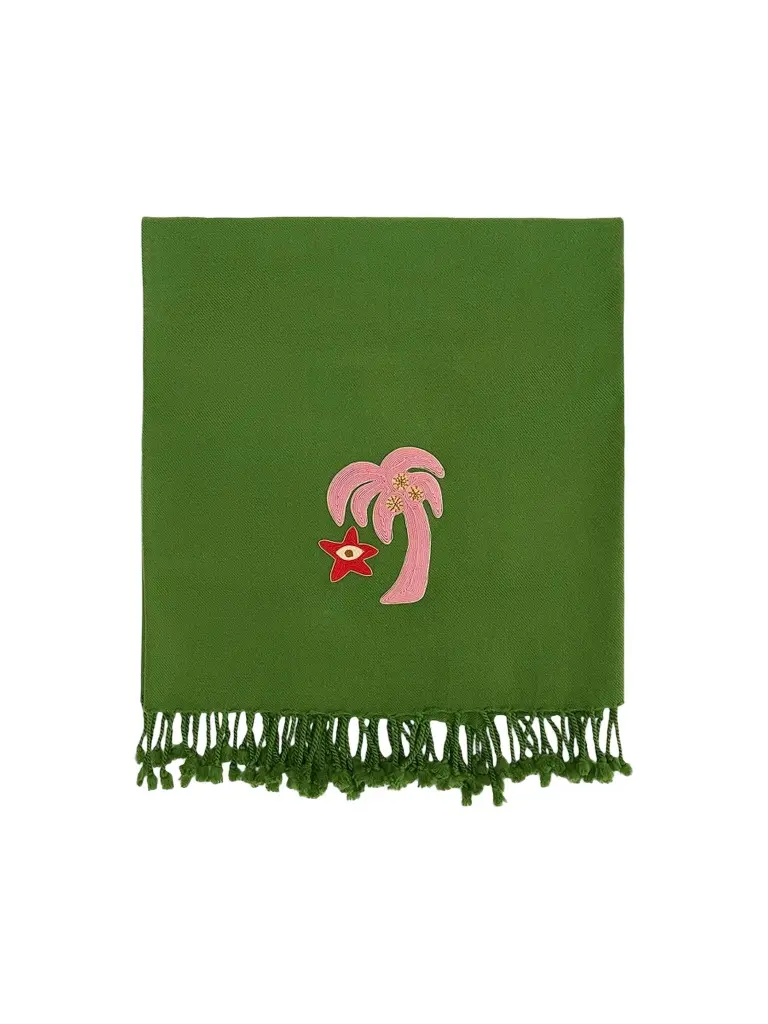 Playa Embroidered Throw Blanket Playa Embroidered Throw Blanket