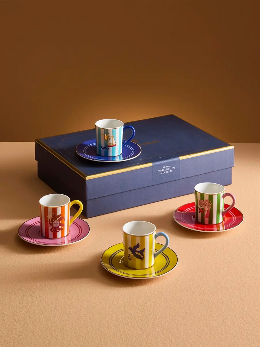 Jonathan Adler Playa 4-Piece Espresso Cups & Saucers Gift Box | Thumbnail 2 Jonathan Adler Playa 4-Piece Espresso Cups & Saucers Gift Box | Thumbnail 2