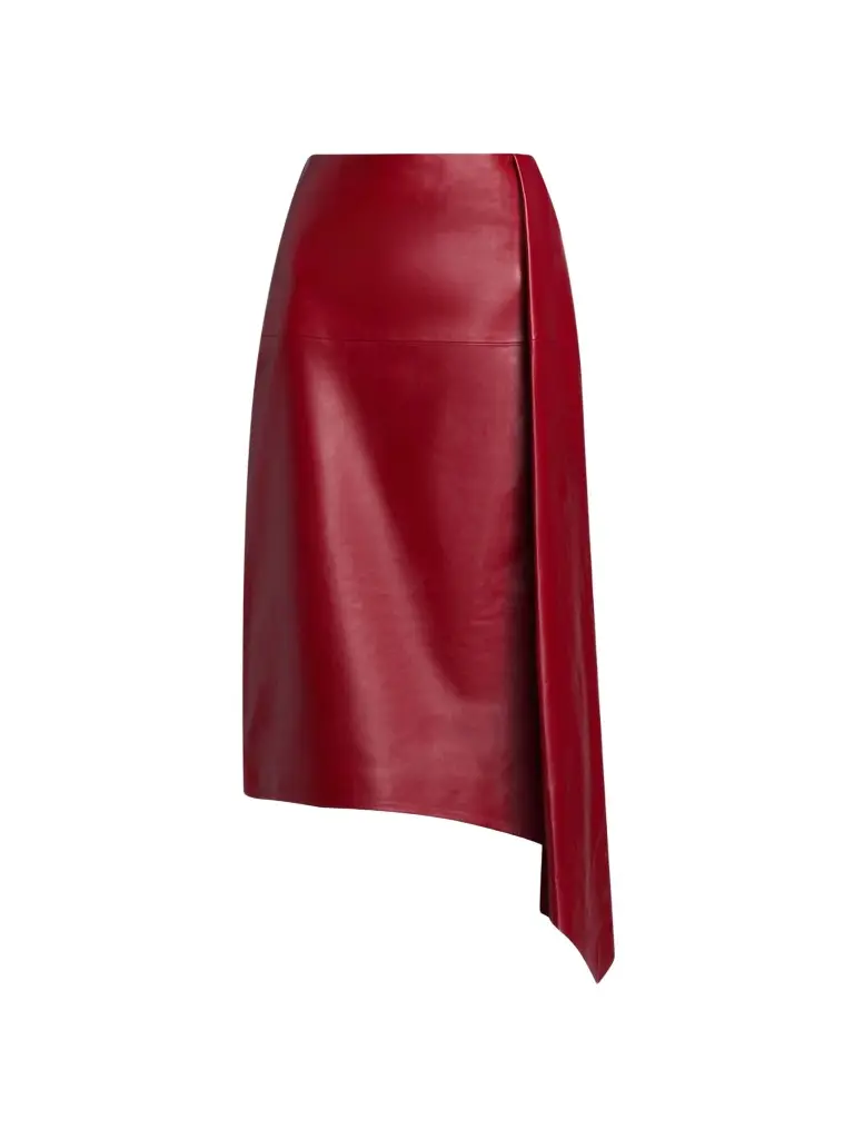 Women's Scarf Pleat Leather Skirt Women's Scarf Pleat Leather Skirt