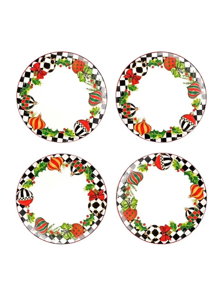 Deck The Halls 4-Piece Dinner Plate Set Deck The Halls 4-Piece Dinner Plate Set