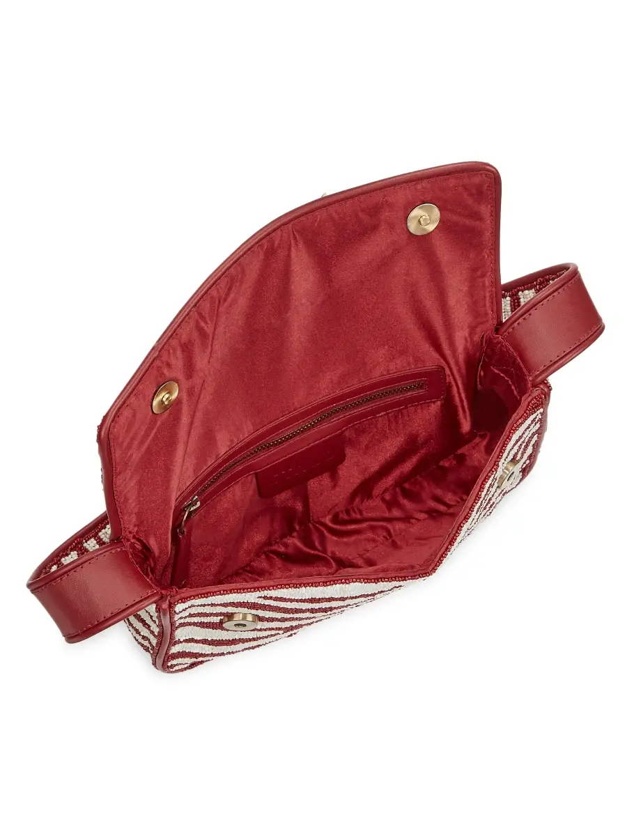 Staud Women's Tommy Beaded Animal-Print Shoulder Bag | Thumbnail 3