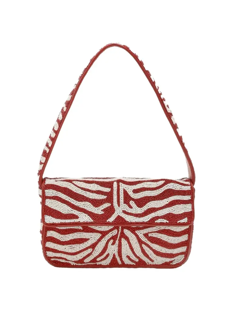 Women's Tommy Beaded Animal-Print Shoulder Bag Women's Tommy Beaded Animal-Print Shoulder Bag