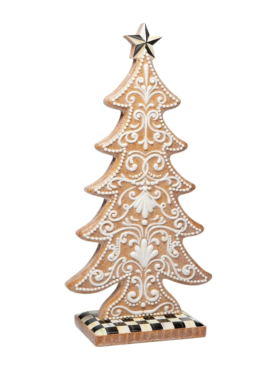 MacKenzie-Childs Gingerbread Cookie Tree Table Decor