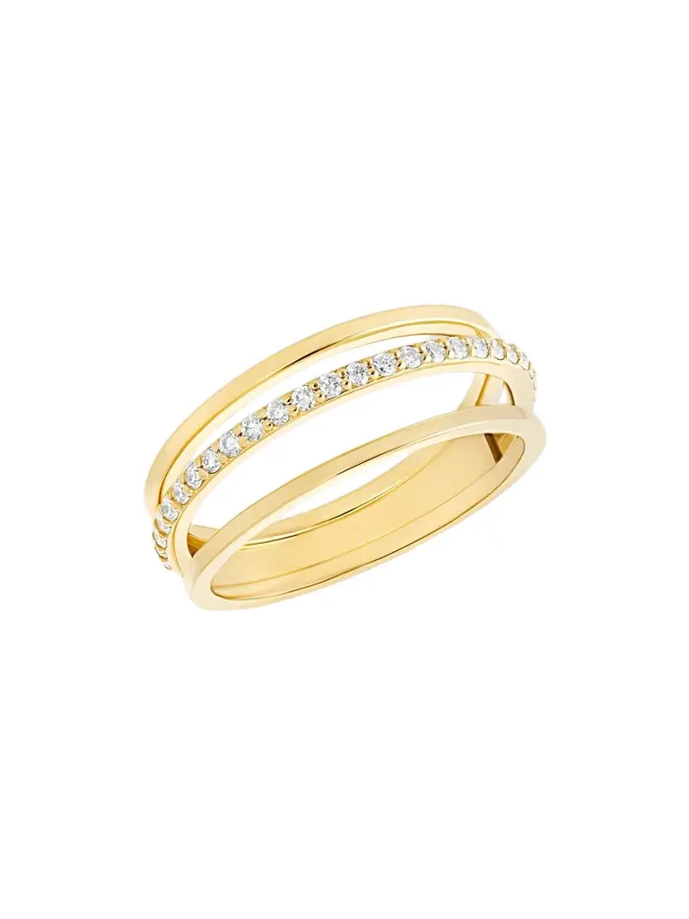 Lana Women's 14K Yellow Gold & 0.27 TCW Diamond Triple-Band Ring