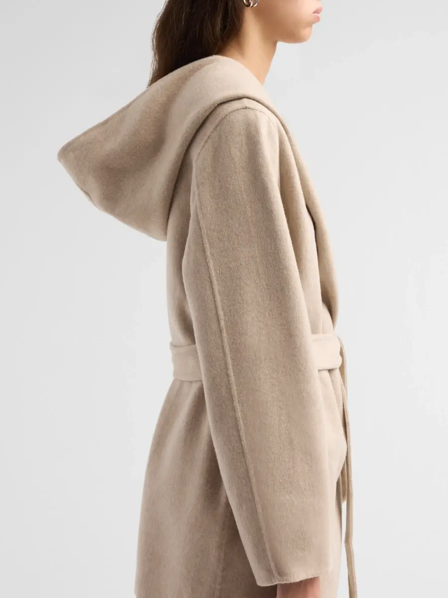 Sofia Cashmere Women's Double Face Wool-Cashmere-Blend Hooded Wrap Coat | Thumbnail 5
