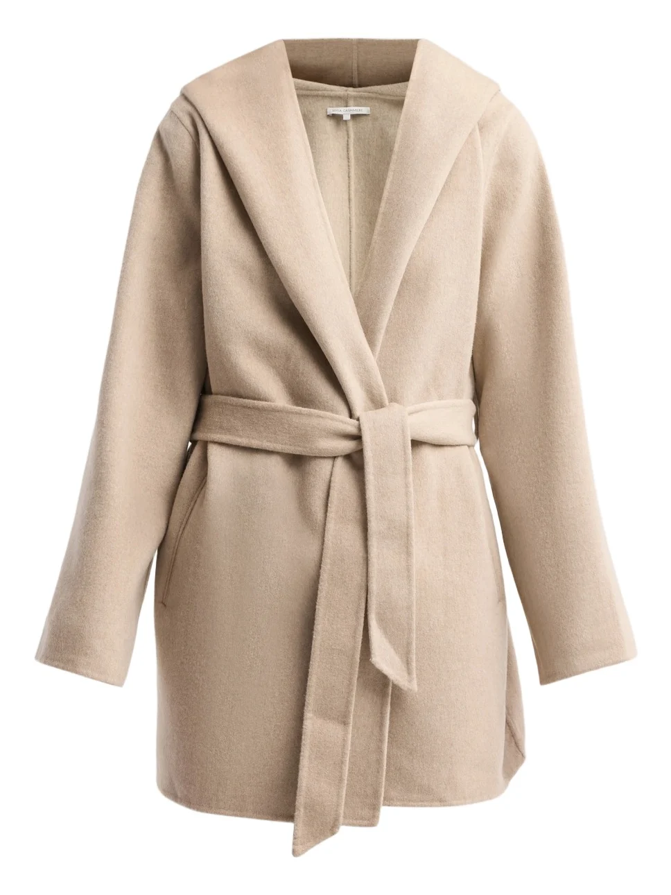 Sofia Cashmere Women's Double Face Wool-Cashmere-Blend Hooded Wrap Coat
