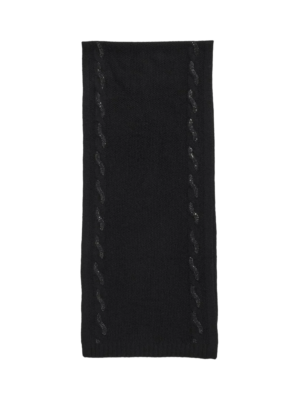 Women's Crystal-Embellished Cable-Knit Cashmere Scarf