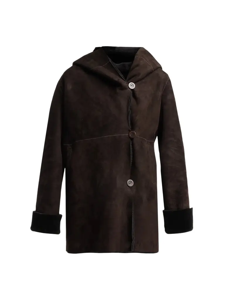 Sofia Cashmere Women's Shearling Hooded Coat