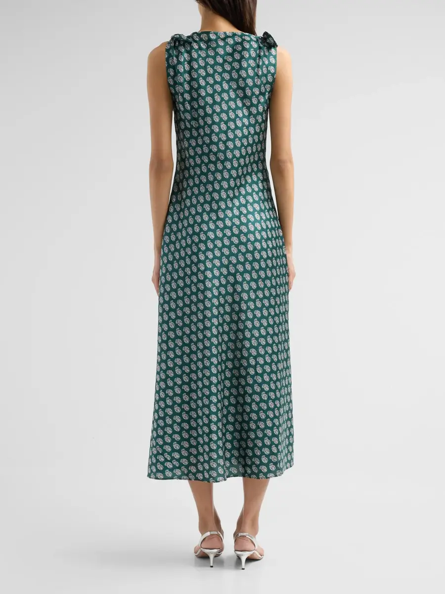 DÔEN Women's Mariselle Stretch Silk Midi Dress | Thumbnail 3 DÔEN Women's Mariselle Stretch Silk Midi Dress | Thumbnail 3