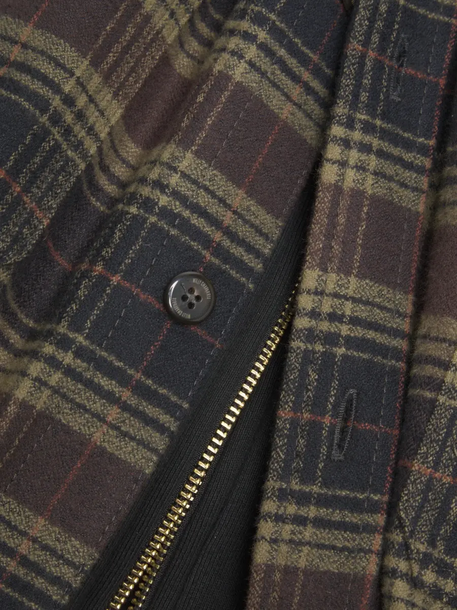 Willy Chavarria Men's Ganadero Plaid Hooded Overshirt | Thumbnail 6