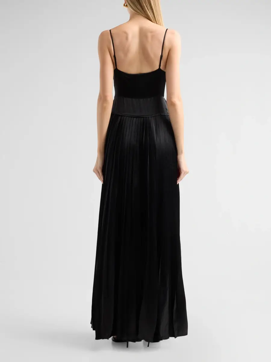 Jason Wu Women's Washed Satin Cowlneck Pleated Gown | Thumbnail 3 Jason Wu Women's Washed Satin Cowlneck Pleated Gown | Thumbnail 3