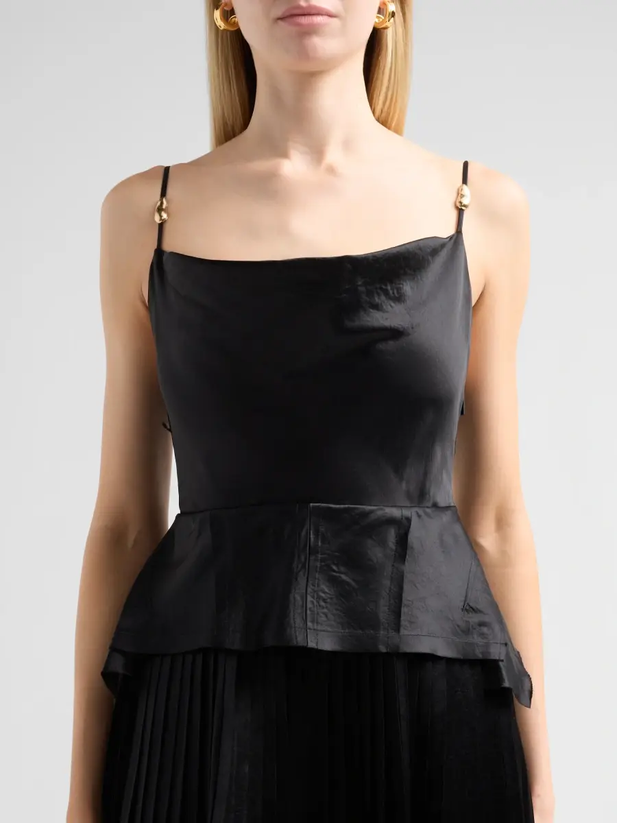 Jason Wu Women's Washed Satin Cowlneck Pleated Gown | Thumbnail 5 Jason Wu Women's Washed Satin Cowlneck Pleated Gown | Thumbnail 5