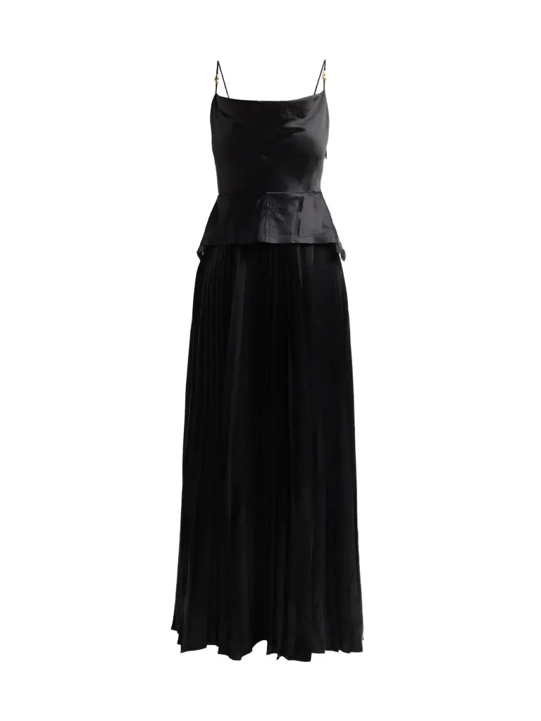 Jason Wu Women's Washed Satin Cowlneck Pleated Gown
