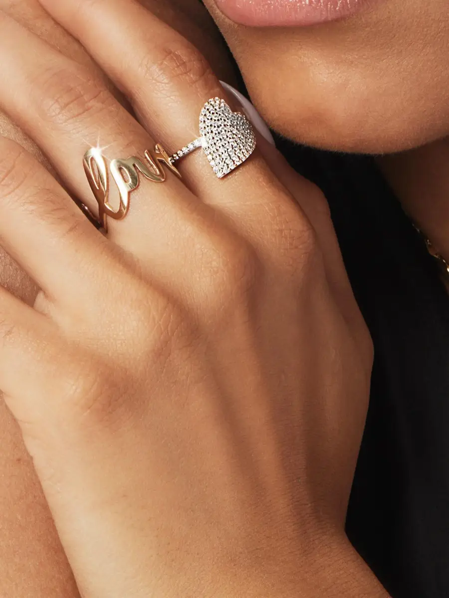 Lana Women's Wrapped In Love 14K Yellow Gold & 0.79 TCW Diamond Heart Ring | Thumbnail 2