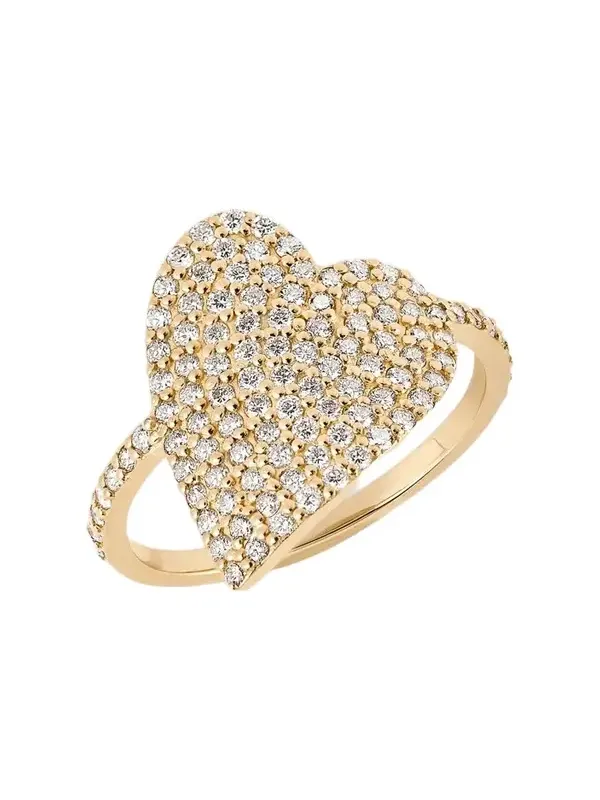 Women's Wrapped In Love 14K Yellow Gold & 0.79 TCW Diamond Heart Ring