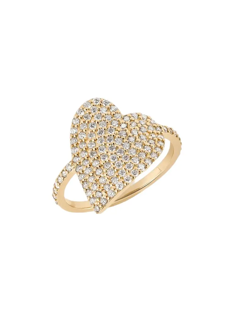 Lana Women's Wrapped In Love 14K Yellow Gold & 0.79 TCW Diamond Heart Ring