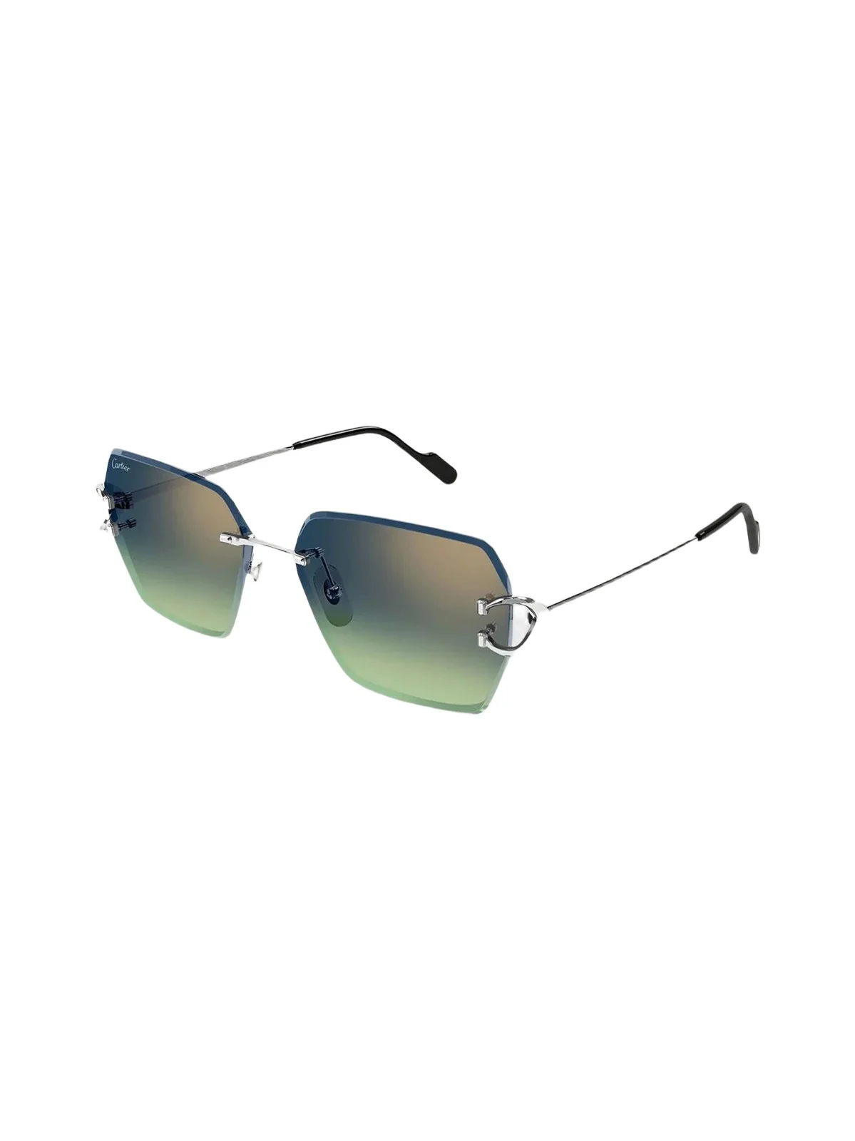 Cartier Women's Motifs De 58MM Platinum-Plated Butterfly Sunglasses