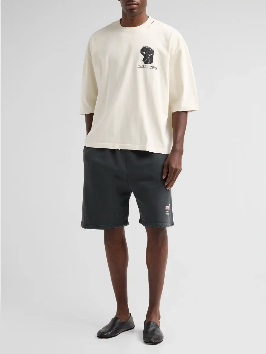 Willy Chavarria Men's Plaza Chavarria Buffalo Sweatshorts | Thumbnail 2 Willy Chavarria Men's Plaza Chavarria Buffalo Sweatshorts | Thumbnail 2