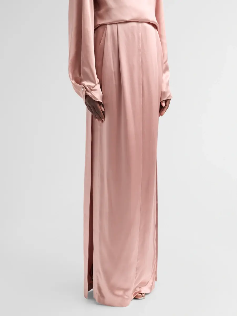 PRABAL GURUNG Women's Satin Silk Deconstructed Maxi Skirt | Thumbnail 4 PRABAL GURUNG Women's Satin Silk Deconstructed Maxi Skirt | Thumbnail 4