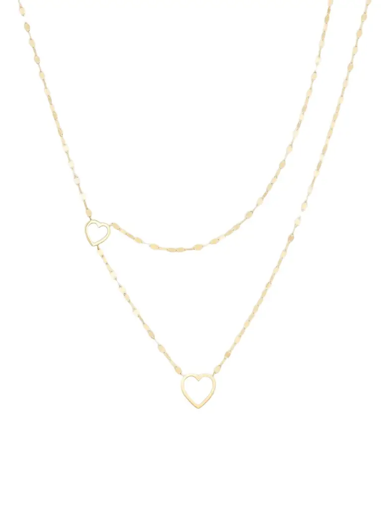 Lana Women's 14K Yellow Gold Double-Strand Heart Necklace