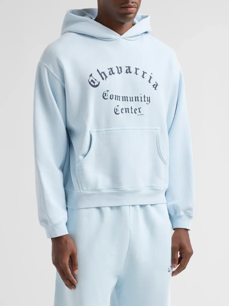 Willy Chavarria Men's Chavarria Community Center Cotton Hoodie | Thumbnail 4 Willy Chavarria Men's Chavarria Community Center Cotton Hoodie | Thumbnail 4