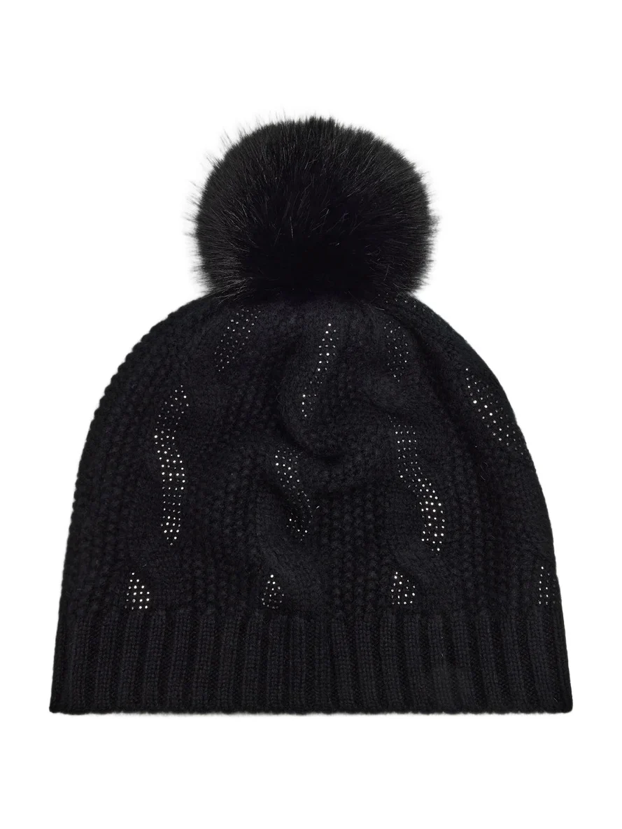 Women's Chunky Cable-Knit Cashmere Beanie Women's Chunky Cable-Knit Cashmere Beanie