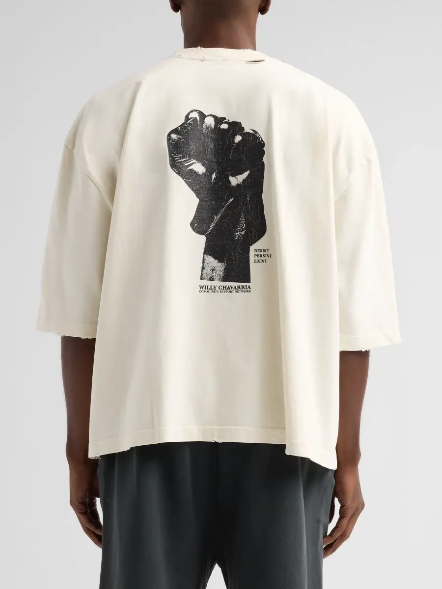 Willy Chavarria Men's Resist, Persist, Exist Buffalo T-Shirt | Thumbnail 3 Willy Chavarria Men's Resist, Persist, Exist Buffalo T-Shirt | Thumbnail 3