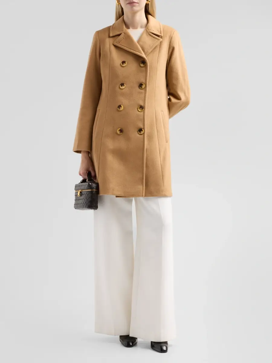 Sofia Cashmere Women's Cashmere Double-Breasted Peacoat | Thumbnail 2 Sofia Cashmere Women's Cashmere Double-Breasted Peacoat | Thumbnail 2