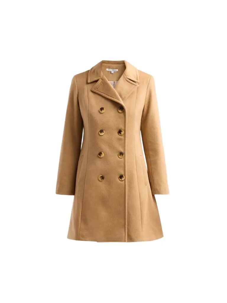 Sofia Cashmere Women's Cashmere Double-Breasted Peacoat
