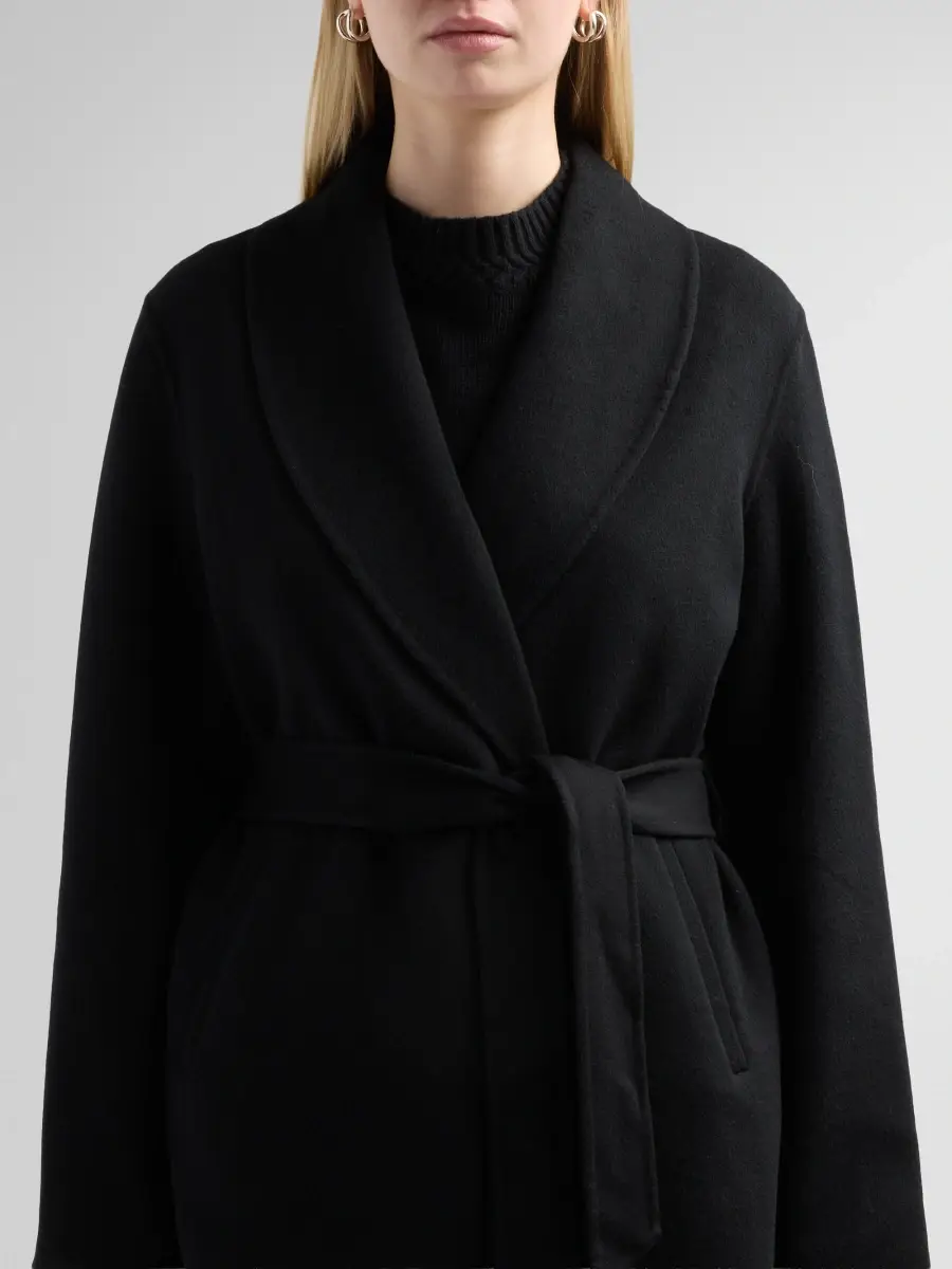 Sofia Cashmere Women's Double Face Wool-Cashmere-Blend Belted Wrap Coat | Thumbnail 5