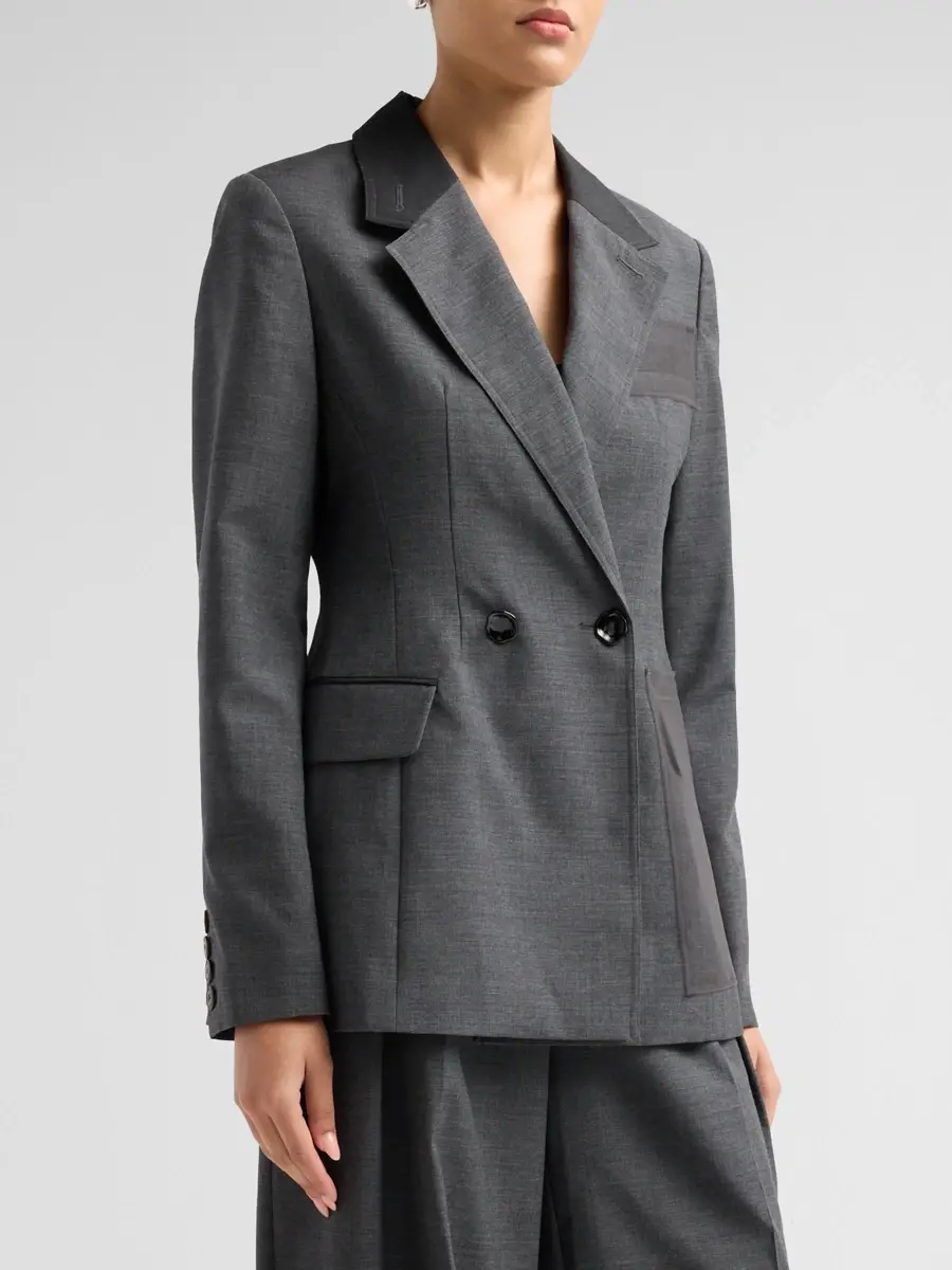 Jason Wu Collection Women's Tropical Wool Veiled Pocket Bar Jacket | Thumbnail 4 Jason Wu Collection Women's Tropical Wool Veiled Pocket Bar Jacket | Thumbnail 4