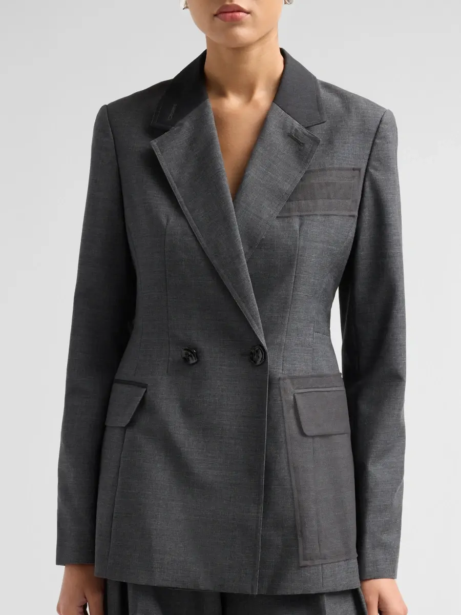 Jason Wu Collection Women's Tropical Wool Veiled Pocket Bar Jacket | Thumbnail 5 Jason Wu Collection Women's Tropical Wool Veiled Pocket Bar Jacket | Thumbnail 5
