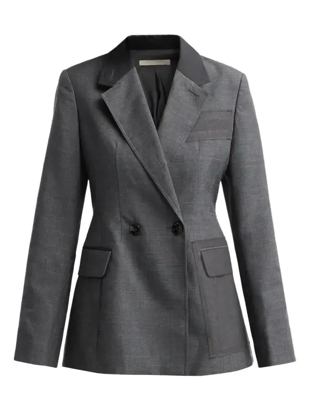 Women's Tropical Wool Veiled Pocket Bar Jacket