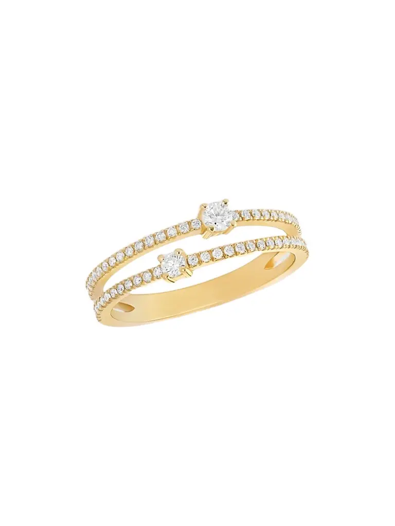 Lana Women's 14K Yellow Gold & 0.36 TCW Diamond Split-Band Ring